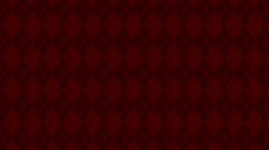 Diagonal grid of red and black diamonds in classic argyle style. Textile inspired winter design. Loop animated background.