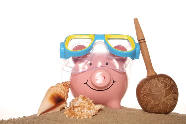 Ahorro de dinero en sus vacaciones de verano — Foto de Stock