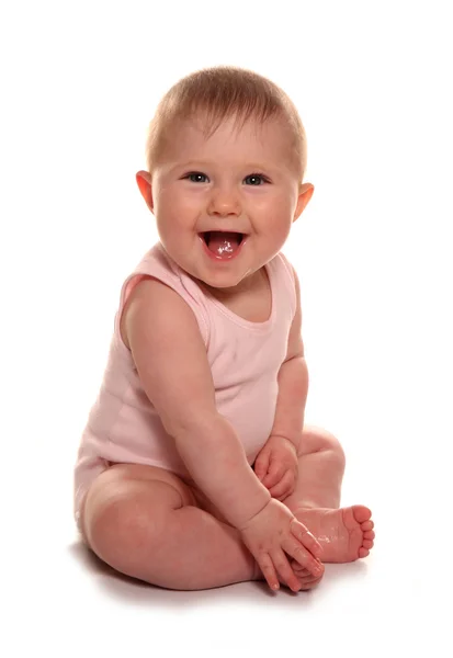 Bayi perempuan tertawa — Stok Foto