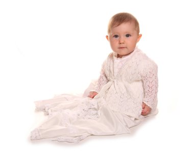 bir vaftiz elbisesi kız bebek