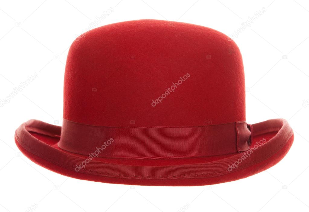 Red bowler hat