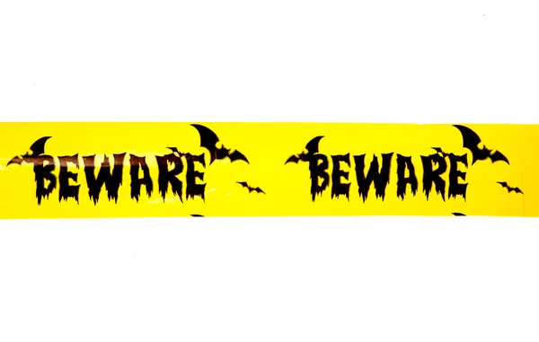 Halloween-Banner aufgepasst — Stockfoto