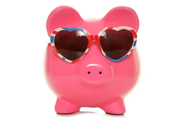 Banco Piggy rosa — Fotografia de Stock