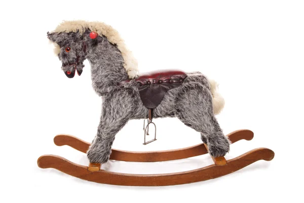 Grey  rocking horse — Stock Photo, Image