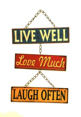 live well love much laugh often sign clipart