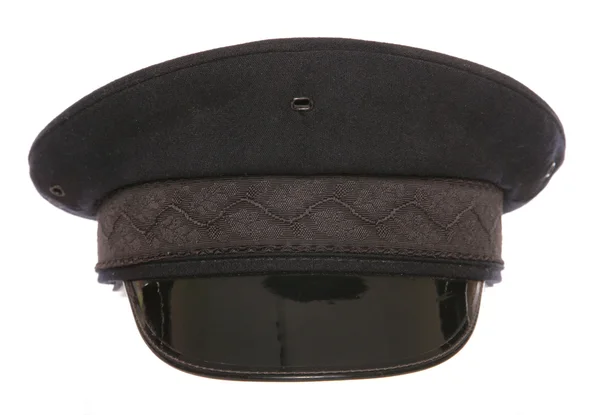 Siyah şoför kıyafet şapka — Stok fotoğraf