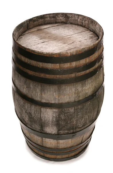 Old vintage oak wine barrel — Stock Photo, Image