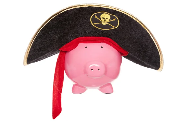 Skarb piratów piggy bank — Zdjęcie stockowe