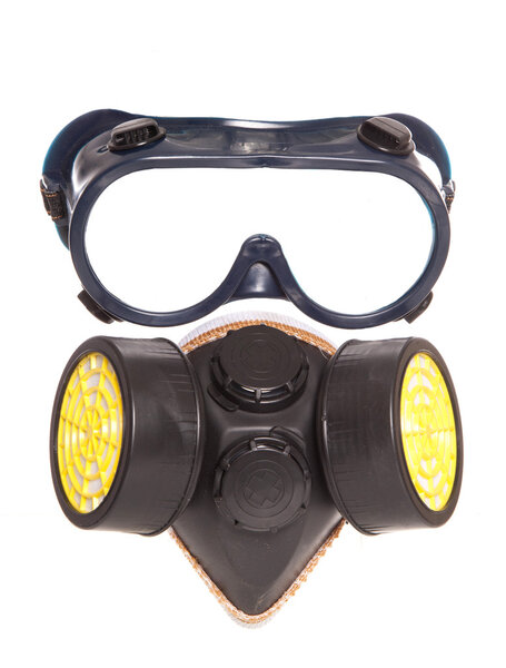chemical industrial gas mask and goggles