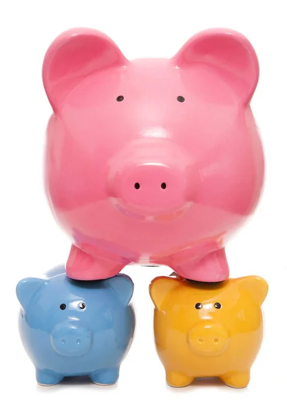 Melhores taxas de poupança porquinho banco — Fotografia de Stock