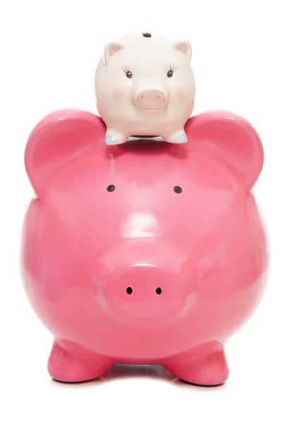 Sparen für Ihre Kinder Sparschwein — Stockfoto