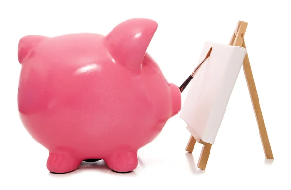 Painting your future piggy bank — Stock Photo, Image