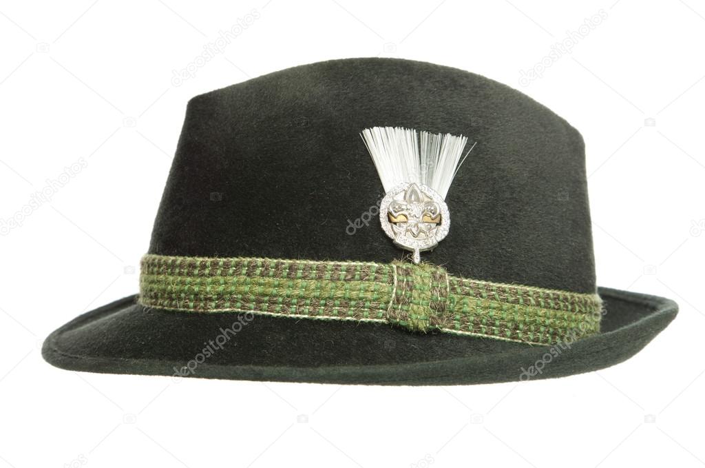 Green Tyrolean Ocktoberfest Bavarian hat 