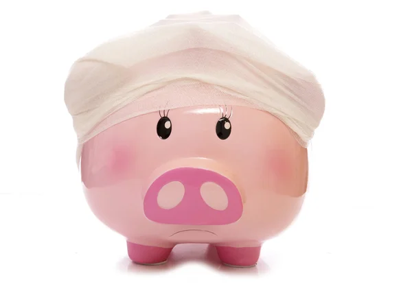 Ziektekostenverzekering piggy bank — Stockfoto