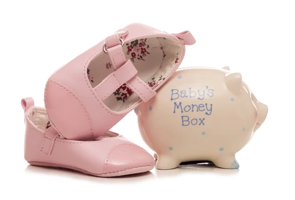 Saving for a baby girl — Stock Photo, Image