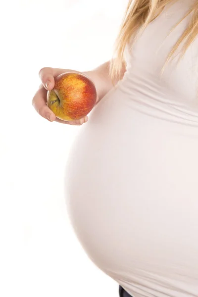 Comer alimentos saudáveis durante a gravidez — Fotografia de Stock