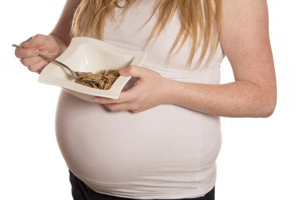 임신 했을 때 섬유를 먹는 — 스톡 사진