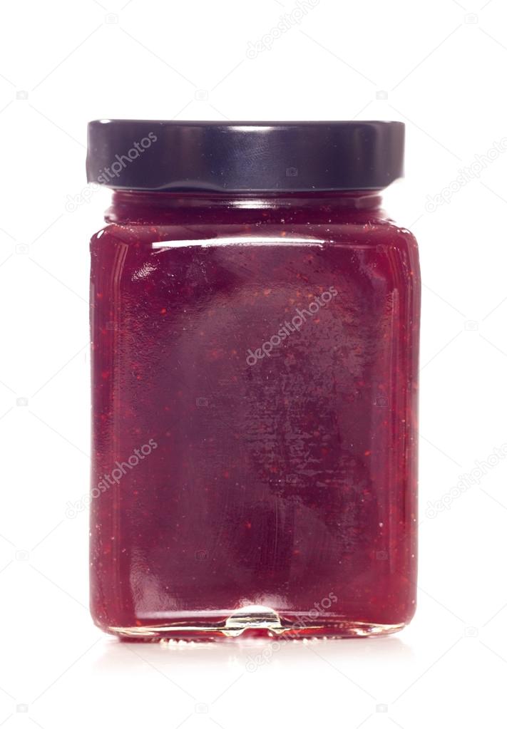 strawberry jam isolated
