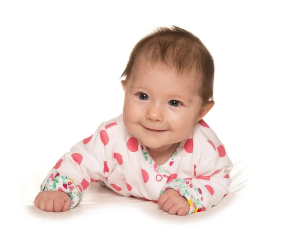 3 Mese vecchio bambino sorridente — Foto Stock