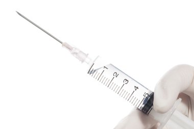 elini tutarak şırınganın