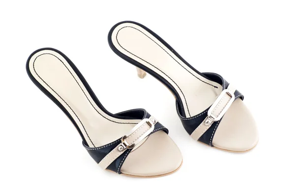 Pair of beige female shoes — Stock Photo, Image