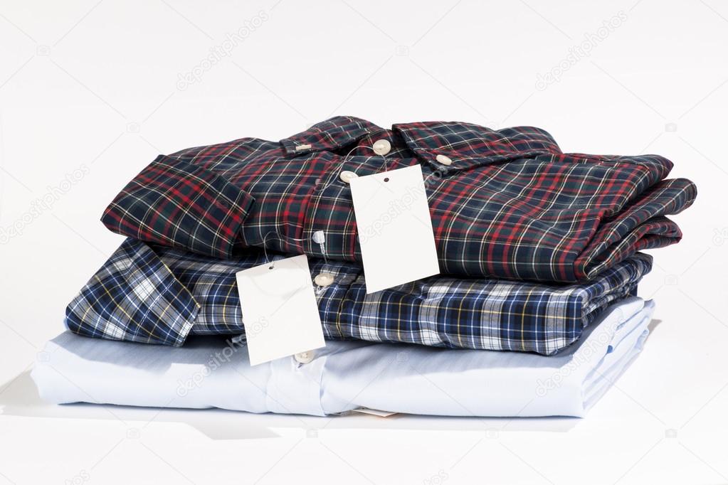 Stack of folded shirts