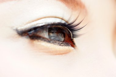 güzel kadın göz yakın çekim