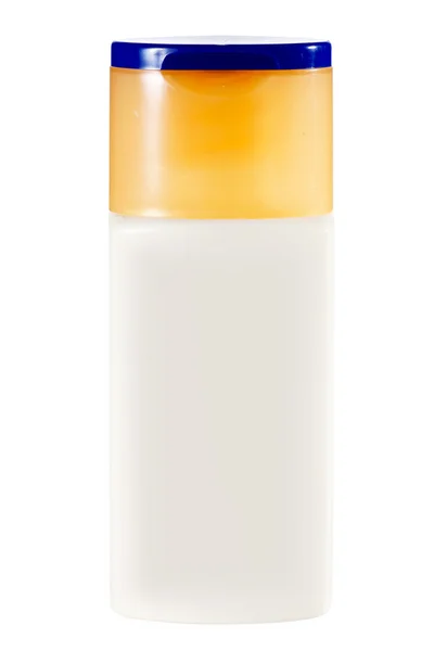 Botellas cosméticas aisladas sobre fondo blanco —  Fotos de Stock