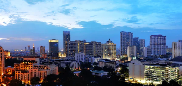 Aerial view of twilight night at Bangkok — Stock Photo, Image
