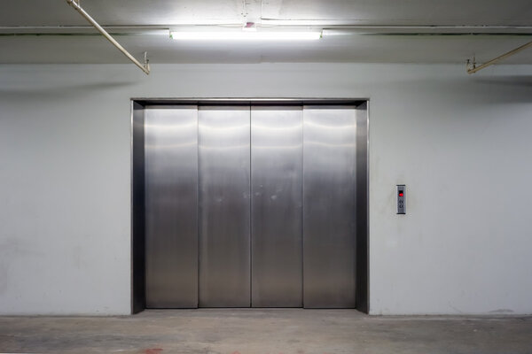 Door of Freight elevators in modern building. 