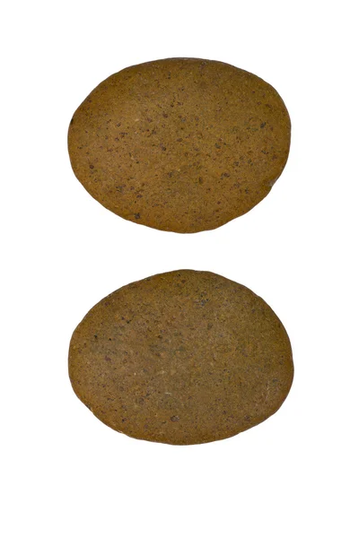 Η στρογγυλή πέτρα είναι απομονωμένα σε λευκό φόντο — Φωτογραφία Αρχείου