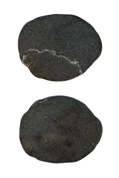 圆形石孤立在白色背景上 — 图库照片