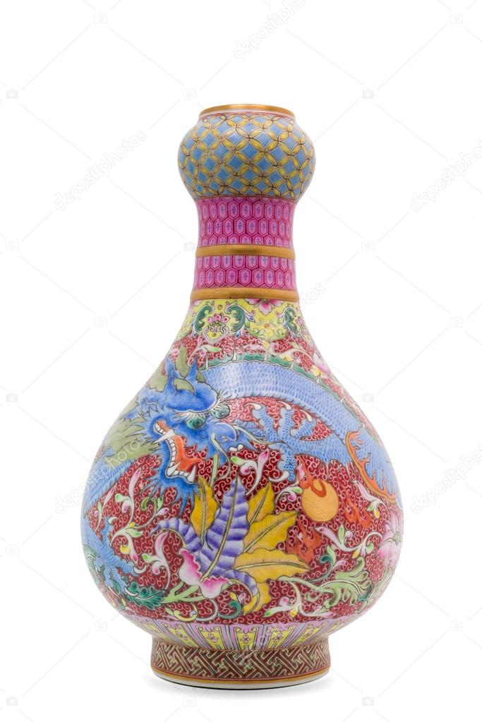 Chinese antique Dragon vase, Museum quality