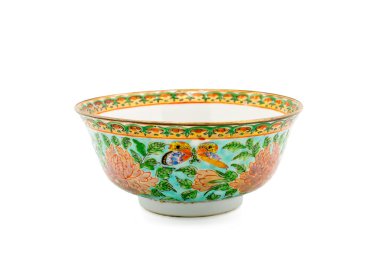 Antik Çin seramik kase izole