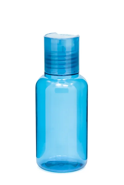 Puste butelki kosmetyczne na białym tle — Zdjęcie stockowe