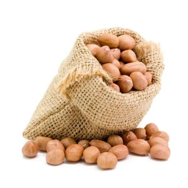 Sem casca de amendoim seco no saco — Fotografia de Stock
