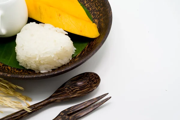 Thai-Dessert aus Mango mit klebrigem Reis — Stockfoto