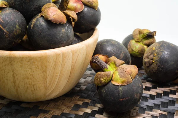 Čerstvý mangosteen, tropické ovoce — Stock fotografie