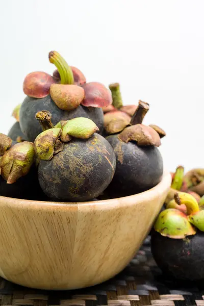 Verse mangosteen, tropisch fruit — Stockfoto