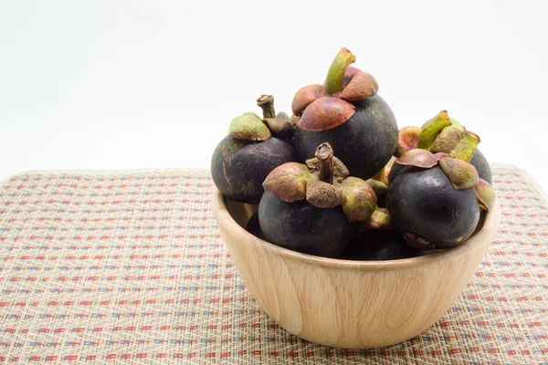 Verse mangosteen, tropisch fruit — Stockfoto