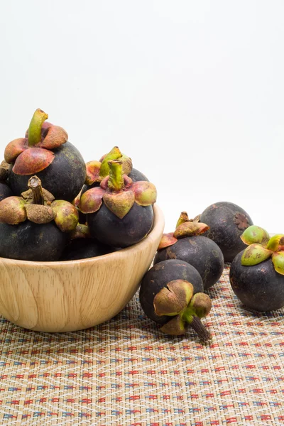 Verse mangosteen, tropisch fruit — Stockfoto