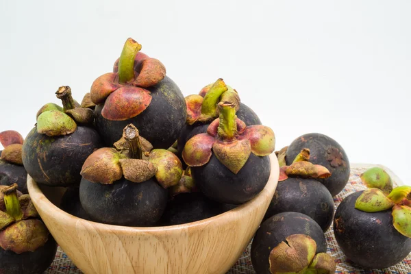 Frische Mangostan, tropische Früchte — Stockfoto