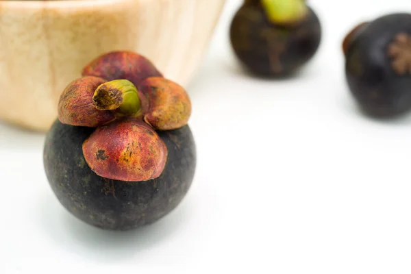 Frische Mangostan, tropische Früchte — Stockfoto