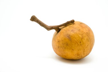 Santol meyvesi beyaz arkaplanda izole