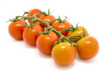 Beyaz arka planda izole edilmiş taze domates