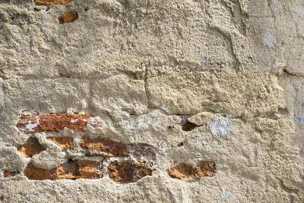 Fragmento de pared de ladrillo envejecido viejo, uso como fondo — Foto de Stock