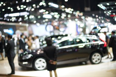 Otomobil Fuarı, arka plan kullanır, bulanık fotoğraf