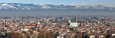 Vicenza, İtalya, panorama Bazilikası'na Palladiana ve kateri ile