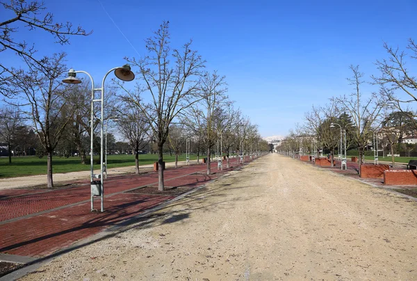 Parque público llamado CAMPO MARZO en Vicenza, Italia — Foto de Stock