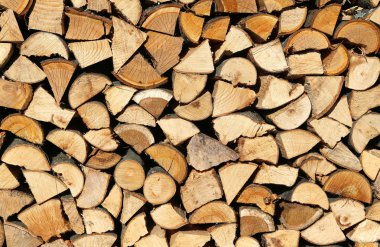 günlükleri ve Odunluk bir woodpile kereste